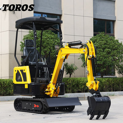 19KW Toros Mini Excavator Hydraulic 1.5 Ton Mini Digger Sử dụng tại nhà