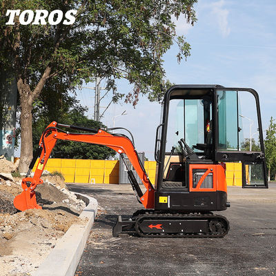 19KW Toros Mini Excavator Hydraulic 1.5 Ton Mini Digger Sử dụng tại nhà