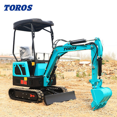 19KW Toros Mini Excavator Hydraulic 1.5 Ton Mini Digger Sử dụng tại nhà
