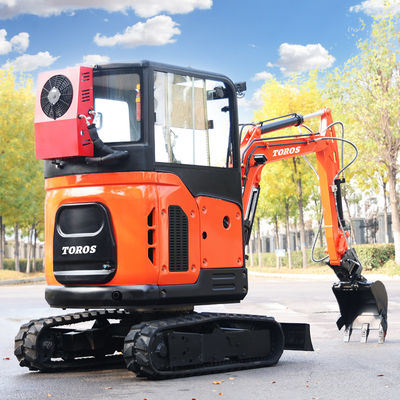 Kỹ thuật thành phố Máy xúc mini 2,5 tấn Máy đào siêu nhỏ 24,5kw có cabin