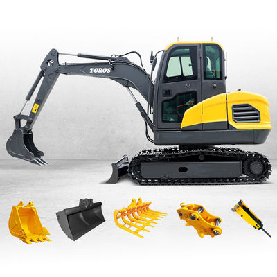 Máy xúc thủy lực mini 1,2Ton ​​mạnh mẽ với chiều dài đường ray 1200mm