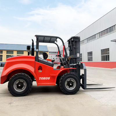 Lốp khí tất cả các địa hình nâng xe tải 6 In chiều rộng 15 ft tối đa tiếp cận phía trước
