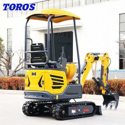 Không gian nhỏ Đường cao su Máy xúc mini Vườn Máy đào mini 1.2Ton