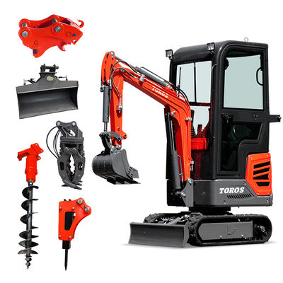 Không gian nhỏ Đường cao su Máy xúc mini Vườn Máy đào mini 1.2Ton