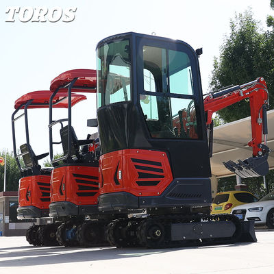 Không gian nhỏ Đường cao su Máy xúc mini Vườn Máy đào mini 1.2Ton