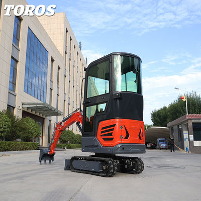Không gian nhỏ Đường cao su Máy xúc mini Vườn Máy đào mini 1.2Ton
