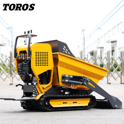 Màu vàng 15-20Tons Tracked Mini Dumper với khí / phanh thủy lực