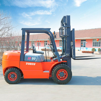An toàn 3500kg Xe nâng chạy bằng dầu diesel với nĩa di động hoạt động đơn giản