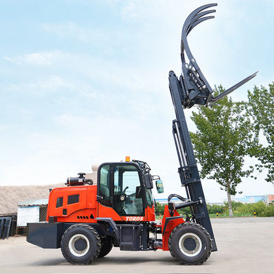 Nguồn điện hạng nặng Xe nâng địa hình gồ ghề Diesel 4wd kèm theo